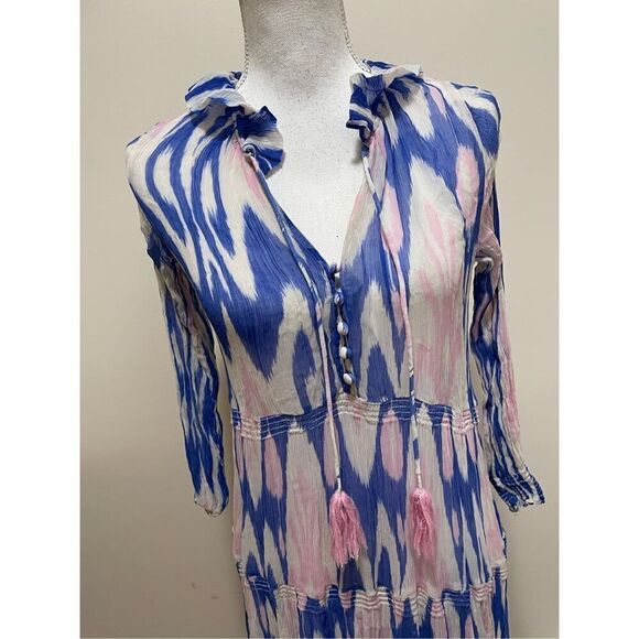 Anthropologie The Marais Printed Chiffon Maxi Dress Size M - Picture 6 of 10